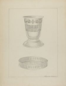 Silver Glass Holder, 1935/1942. Creator: Ludmilla Calderon