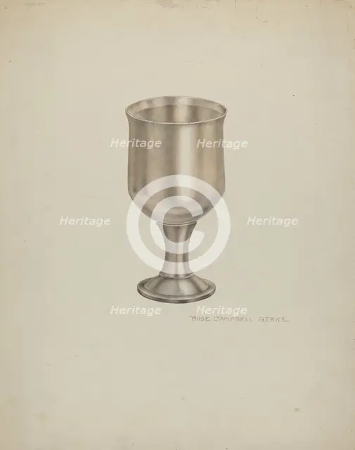 Silver Goblet, c. 1939. Creator: Rose Campbell-Gerke.