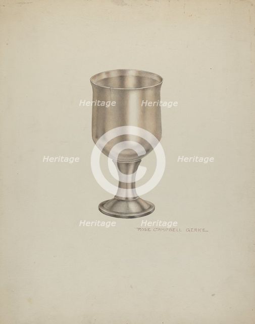 Silver Goblet, c. 1939. Creator: Rose Campbell-Gerke.