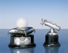 Silver golfing trophies, 1920s. Creator: Unknown