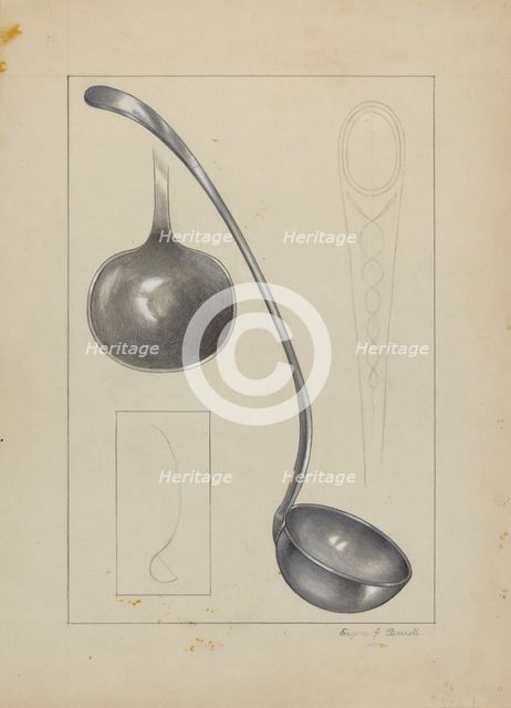 Silver Gravy Ladle, 1935/1942. Creator: Eugene Barrell.