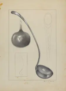 Silver Gravy Ladle, 1935/1942. Creator: Eugene Barrell