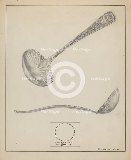 Silver Gravy Ladle, 1935/1942. Creator: Francis Law Durand.