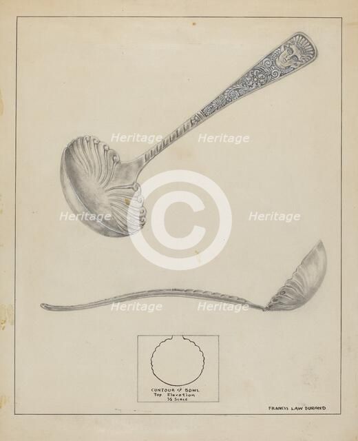 Silver Gravy Ladle, 1935/1942. Creator: Francis Law Durand.