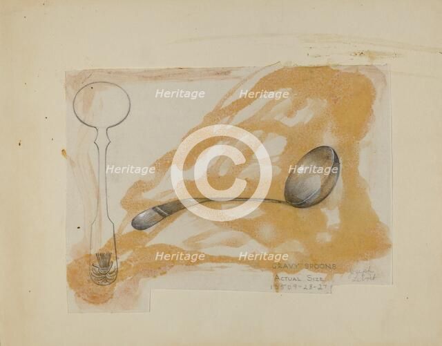 Silver Gravy Spoon, c. 1936. Creator: Joseph Leboit.