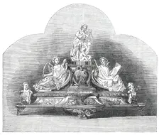Silver inkstand recently presented to Mr. Costa, 1860. Creator: Unknown