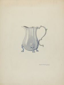 Silver Jug for Cream, c. 1940. Creator: David P. Willoughby