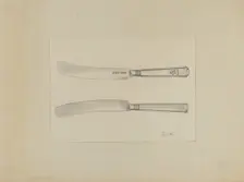 Silver Knife, c. 1936. Creator: Charlotte Winter