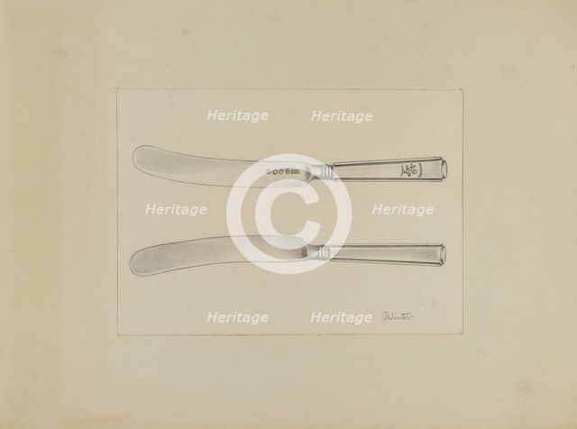 Silver Knife, c. 1936. Creator: Charlotte Winter.