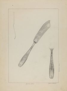 Silver Knife (Rogers Silverware), c. 1936. Creator: Ludmilla Calderon