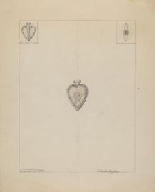 Silver Knitting Shield, 1935/1942. Creator: Columbus Simpson