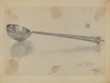 Silver Ladle, 1935/1942. Creators: Herman Bader, Hester Duany