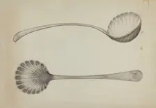 Silver Ladle, c. 1936. Creator: John R. Towers