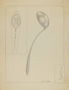 Silver Ladle, c. 1936. Creator: Karl Joubert