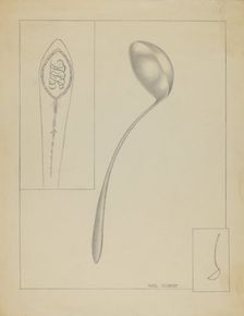 Silver Ladle, c. 1936. Creator: Karl Joubert