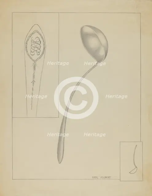 Silver Ladle, c. 1936. Creator: Karl Joubert.