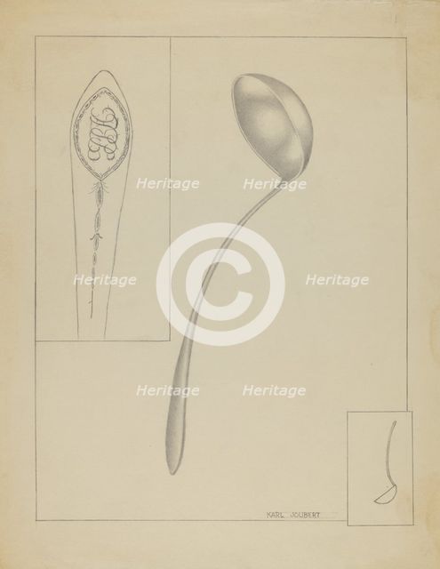 Silver Ladle, c. 1936. Creator: Karl Joubert.