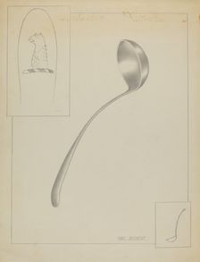 Silver Ladle, c. 1936. Creator: Karl Joubert
