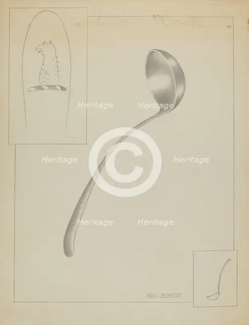 Silver Ladle, c. 1936. Creator: Karl Joubert.
