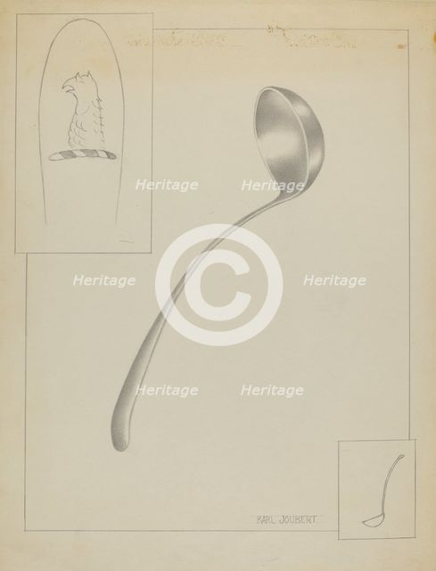 Silver Ladle, c. 1936. Creator: Karl Joubert.