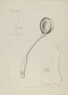 Silver Ladle, c. 1937. Creator: George Fairbanks