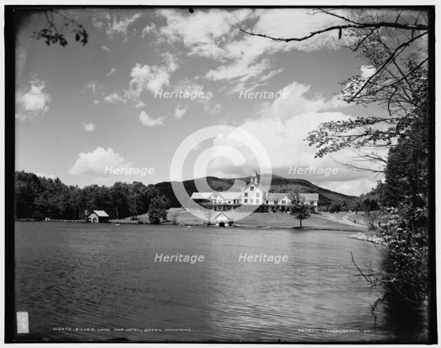 Silver Lake and hotel, Green Mountains, between 1900 and 1906. Creator: Unknown.
