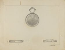 Silver Lemon Strainer, c. 1936. Creator: Michael Fenga