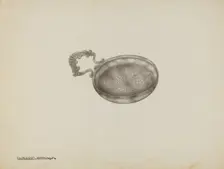 Silver Lemon Strainer, c. 1939. Creator: Kalamian Walton