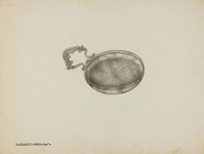 Silver Lemon Strainer, c. 1939. Creator: Kalamian Walton