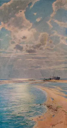 Silver Light on a Golden Bar, Ambleteuse c1901. Artist: George Hillyard Swinstead