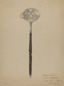 Silver Punch Ladle, c. 1936. Creator: Harold Smith