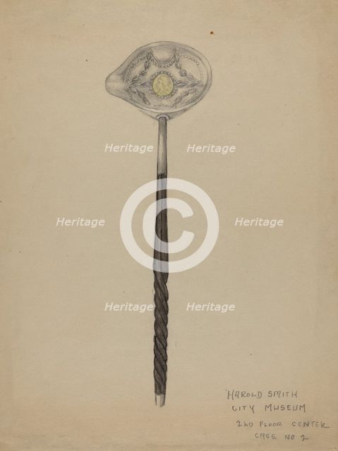 Silver Punch Ladle, c. 1936. Creator: Harold Smith.