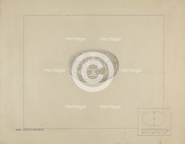 Silver Patch Box, c. 1936. Creator: Hans Westendorff.