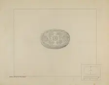 Silver Patch Box, c. 1936. Creator: Hans Westendorff