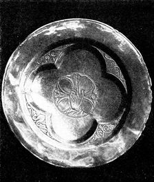 Silver paten found in the tomb of Walter de Cantelupe, Bishop of Worcester, 1236, (1898). Creator: Unknown