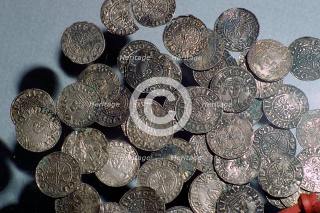 Silver pennies of William I. Artist: Unknown