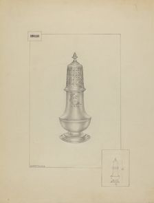 Silver Pepper Pot, c. 1936. Creator: Hester Duany