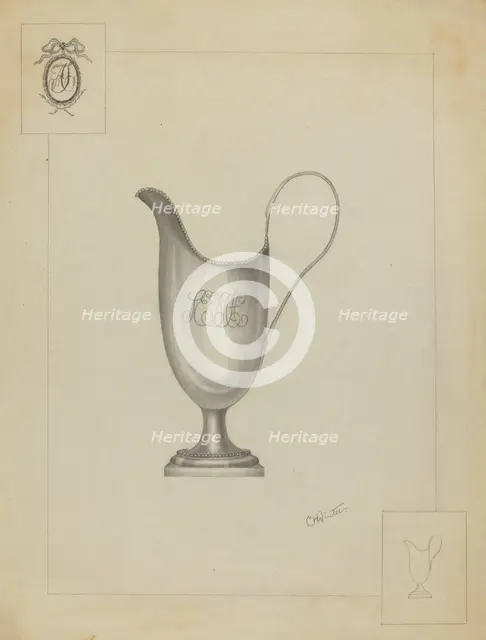 Silver Pitcher, 1935/1942. Creator: Charlotte Winter.