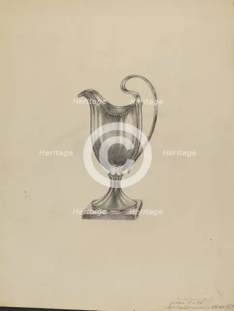 Silver Pitcher, 1935/1942. Creator: Gerald Bernhardt.