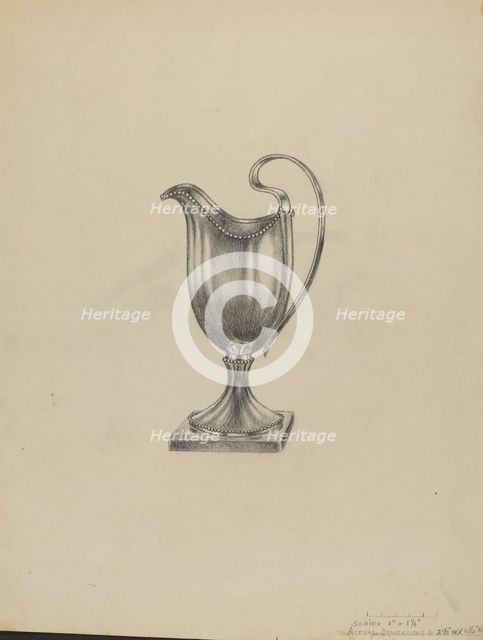 Silver Pitcher, 1935/1942. Creator: Gerald Bernhardt.
