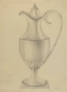 Silver Pitcher, 1935/1942. Creator: Hester Duany