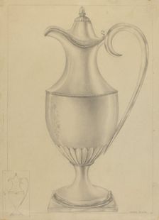 Silver Pitcher, 1935/1942. Creator: Hester Duany