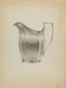 Silver Pitcher, 1935/1942. Creator: Michael Fenga