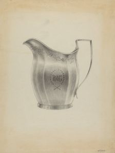 Silver Pitcher, 1935/1942. Creator: Michael Fenga