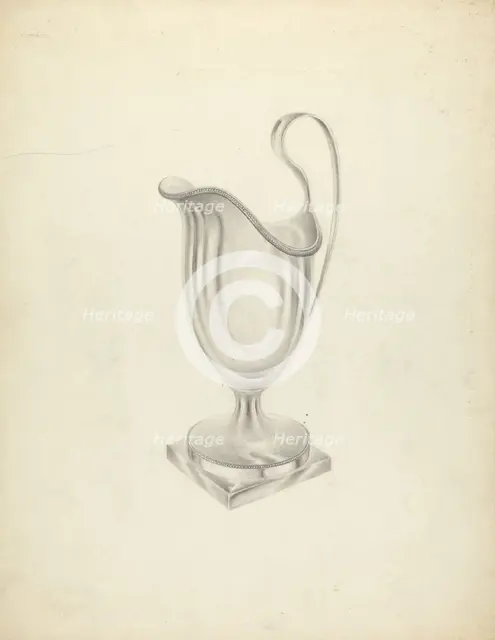 Silver Pitcher, 1935/1942. Creator: Unknown.