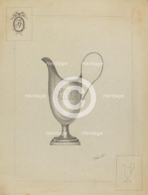 Silver Pitcher, 1935/1942. Creator: Charlotte Winter.