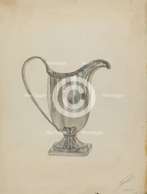 Silver Pitcher, 1936. Creator: Frank Fumagalli.