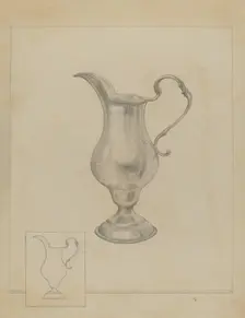 Silver Pitcher, 1936. Creator: Isidore Steinberg