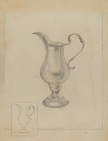 Silver Pitcher, 1936. Creator: Isidore Steinberg