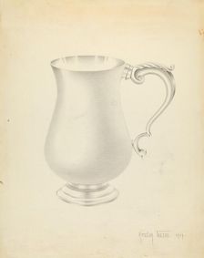 Silver Pitcher, 1937. Creator: Amelia Tuccio